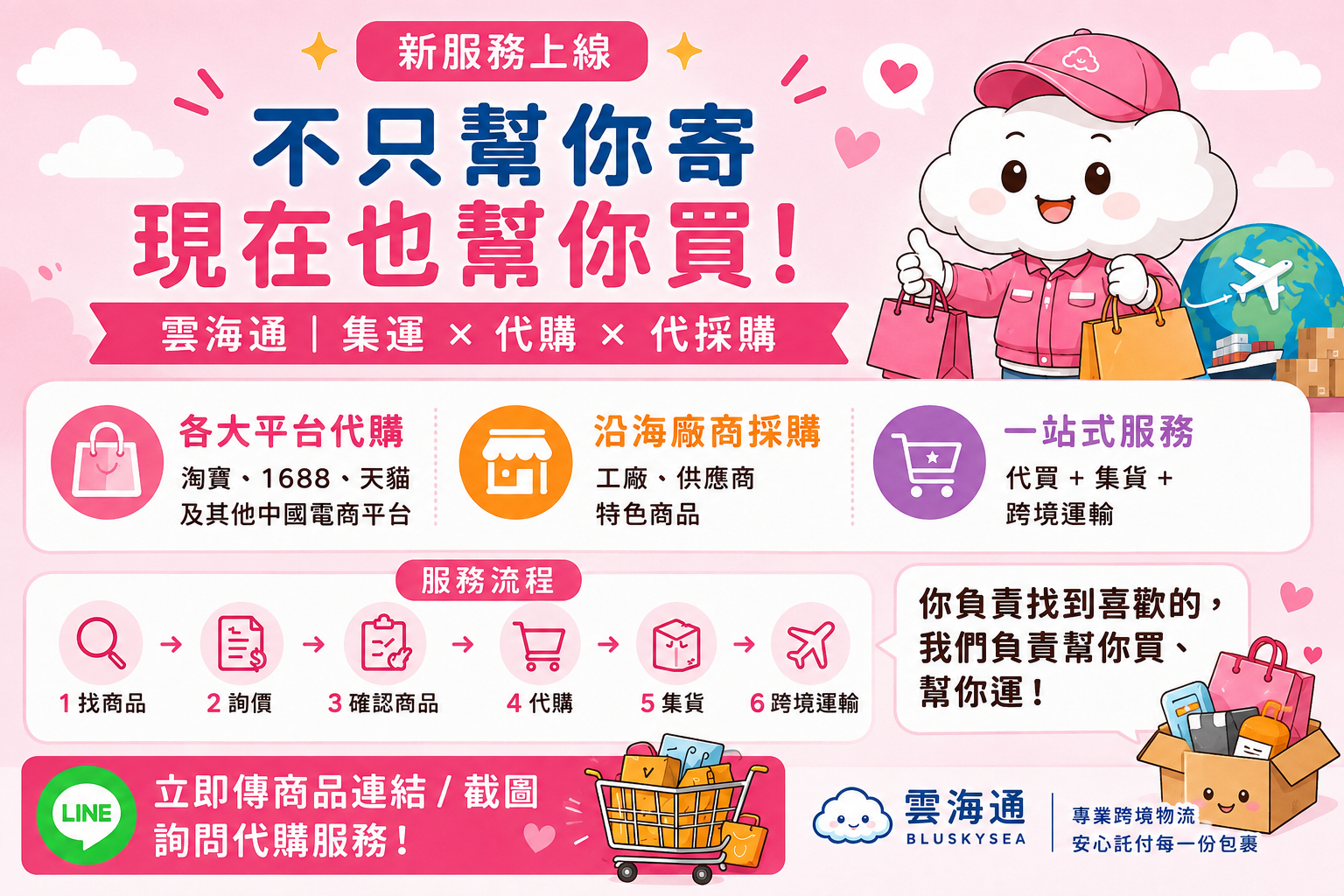不只幫你寄，現在也幫你買！雲海通「集運 × 代購」一站式跨境服務