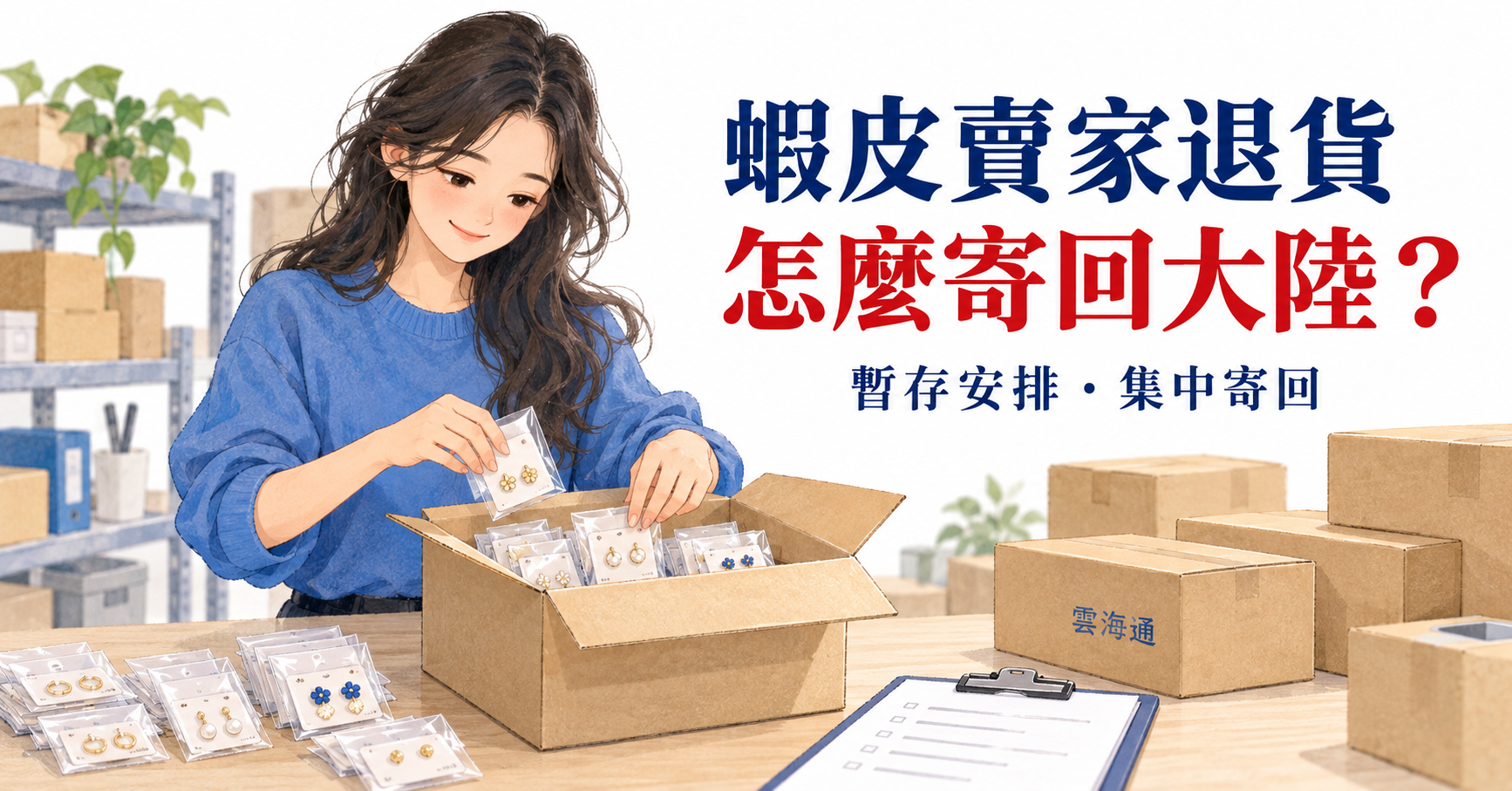 蝦皮賣家退貨怎麼寄回大陸？從運費詢問到月底集中寄回